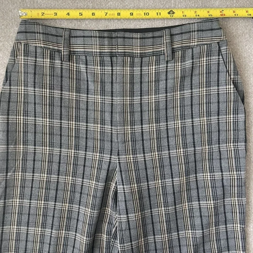 Express x negin mirsalehi Pants Womens 10 Grey Tan Black Plaid Straight Leg